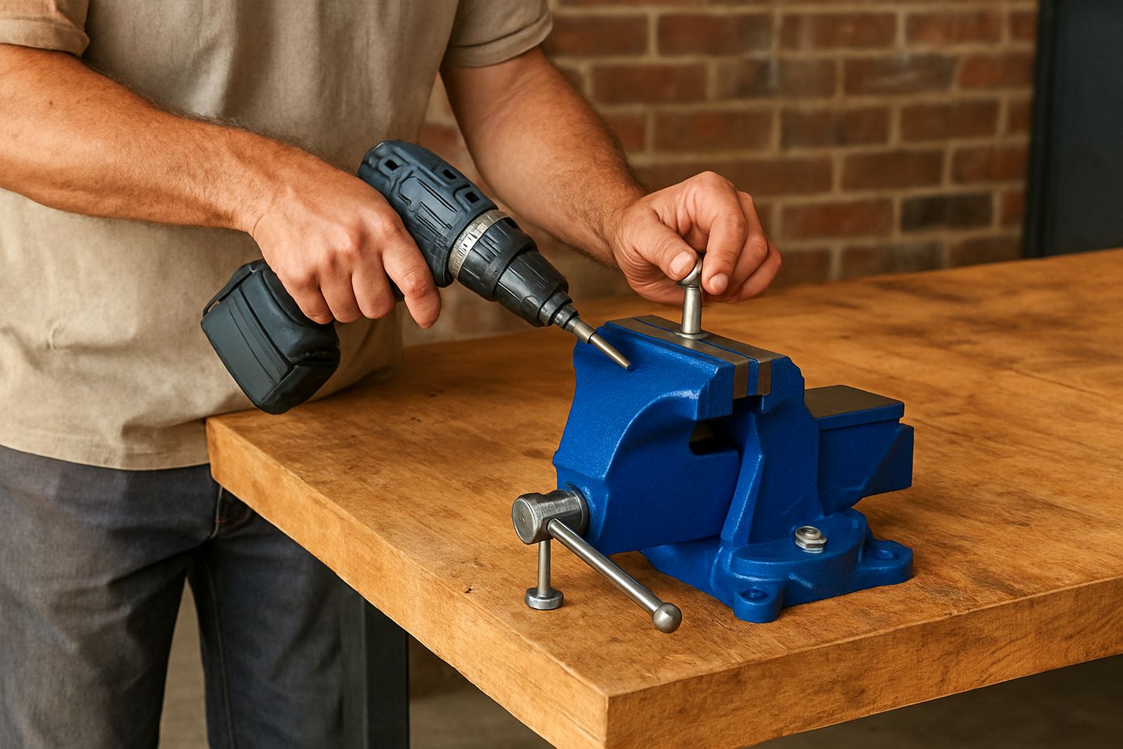 Set Up Bench Vice